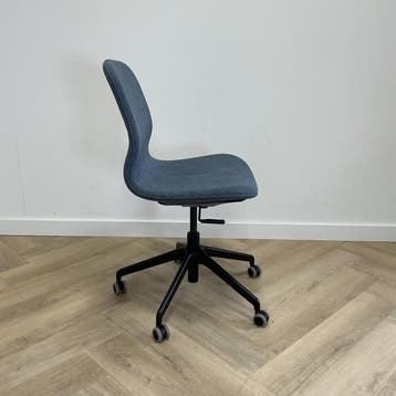 Ikea Langfjall  bureaustoel, blauw - zwart, Gebruikt, Zwart, Ophalen of Verzenden, Bureaustoel