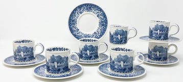 Villeroy & Boch - Koffie- en theeservies (14) - Blue Castle, Antiek en Kunst