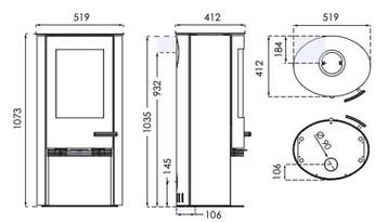 TermaTech TT21 R, Huis en Inrichting, Ophalen of Verzenden, Nieuw, Hout, Vrijstaand