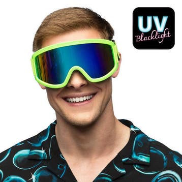 Party Skibril Neon Groen, Verzenden, Nieuw