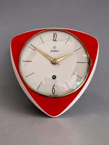 Wandklok - Junghans - Mid-century modern Keramiek -