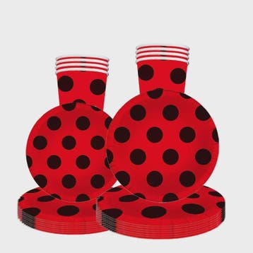 Lieveheersbeestje Feestartikelen Set - Bordjes, Bekers, Deco