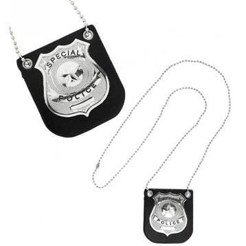Zilveren politie badge aan ketting volwassenen - Sieraden, Verzenden, Nieuw