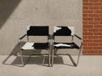 Fauteuil (2) - Leder, Metaal
