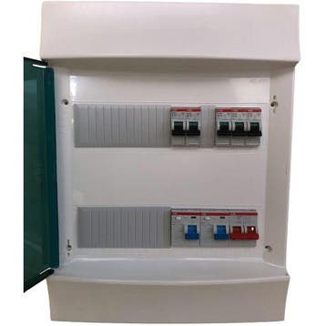 ABB groepenkast IP41 5 groepen, 2 aardlekschakelaars, 1, Ophalen of Verzenden, Nieuw