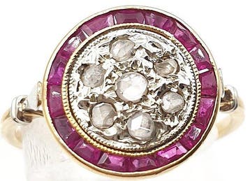 Ring - 18 karaat Geel goud - 0.12ct. tw. Diamant, Nieuw