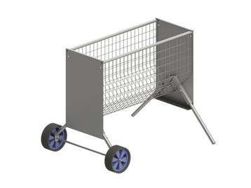 Verrijdbare schapenhooiruif 1,2 mtr met 2 wielen en 2 poten, Dieren en Toebehoren, Ophalen of Verzenden, Nieuw