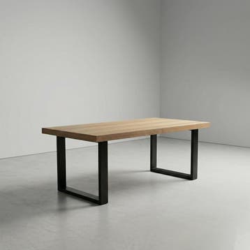 Eiken eettafel 180x90  | Gratis bezorgd |, Industrieel, modern, Nieuw, Vijf personen of meer, 150 tot 200 cm