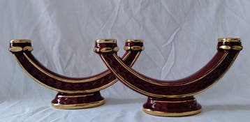 Kaarsenhouder 2 kroonluchters in Art déco-stijl (2) -