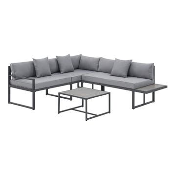 Loungeset / Tuinset St. Tropez - 4 personen - Staal / Hout -, Verzenden, Nieuw