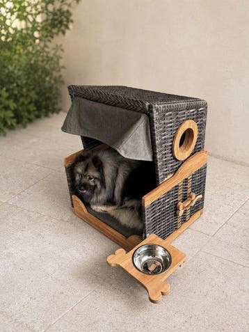 Architectonisch ornament - Luxe hondenstrandkorb met