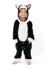 Onesie Zwarte Kat Pakje 110-116 Poezenpak Kostuum Zwart Pak, Kinderen en Baby's, Ophalen of Verzenden, Nieuw, 110 t/m 116