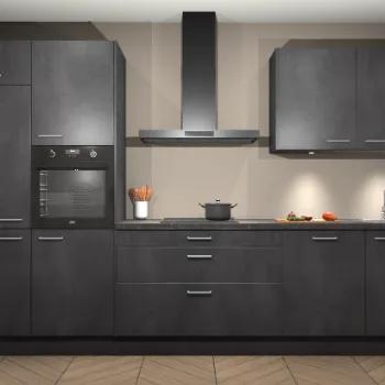 Beton zwarte keuken Ankara 21731, Verzenden, Nieuw