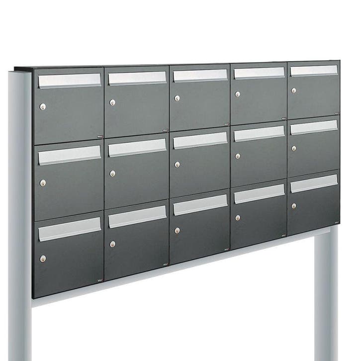 Brievenbusunit Flow set vrijstaand 5-breed, 3-hoog -, Tuin en Terras, Brievenbussen, Nieuw, Verzenden