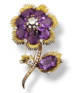 Broche - 18 karaat Geel goud, Prachtige grote 18-karaats