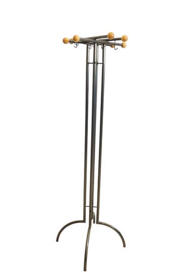 Vintage chromen kapstok met ronde houten knoppen, Ophalen of Verzenden, Nieuw
