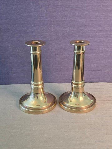 Kaarsenhouder Empire-stijl (2) - Messing - Antieke