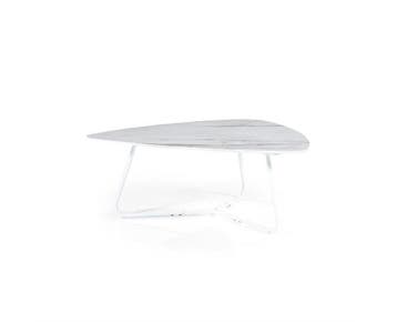Salontafel Neno 75x85 cm Wit | Eleonora, Ophalen of Verzenden, Nieuw