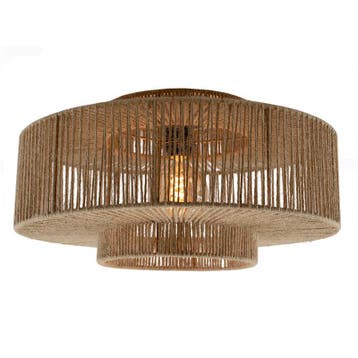 Japandi plafondlamp bruin, Selena, Ophalen of Verzenden, Nieuw, Metaal