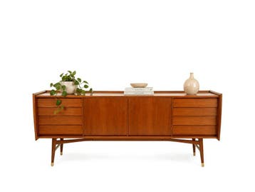 Vintage design dressoirs | Collectie van Frümel, Huis en Inrichting, Ophalen, Metaal, Met klep(pen), 200 cm of meer