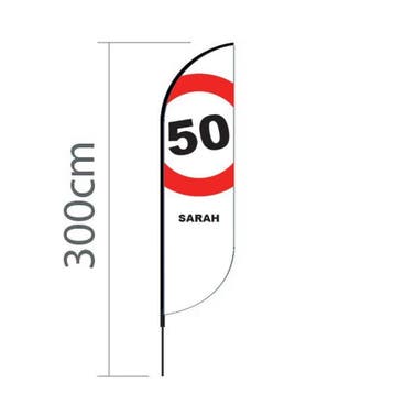 Proflag Beachflag Convex S-60 x 240 cm - Sarah - Vlag Los, Ophalen of Verzenden, Nieuw