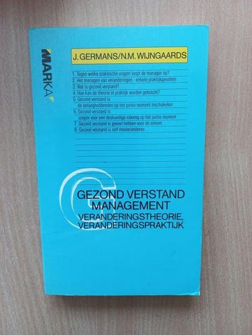 Gezond verstand management 9789027424914, Boeken, Verzenden, Zo goed als nieuw