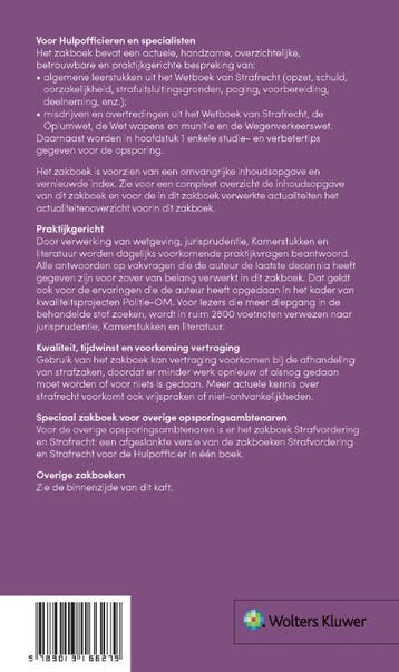 Zakboek Strafrecht voor de Hulpofficier 2022 9789013166279, Verzenden, Zo goed als nieuw