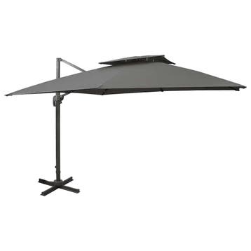 vidaXL Zweefparasol met dubbel dak 300x300 cm, Verzenden, Nieuw, 3 tot 4 meter, Zweefparasol