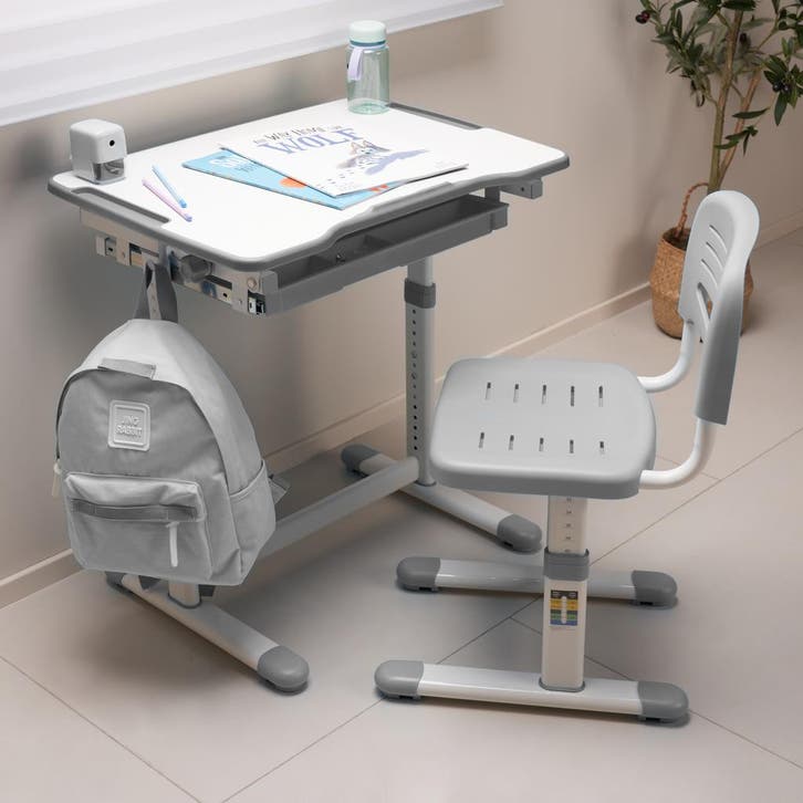 Kinderbureauset Sala kindertafel met 1 stoel grijs en wit [e, Huis en Inrichting, Bureaus, Verzenden