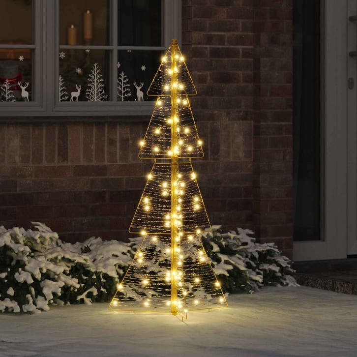 vidaXL Kerstboom met 100 LED Warmwit 120 cm PET, Diversen, Kerst, Nieuw, Verzenden