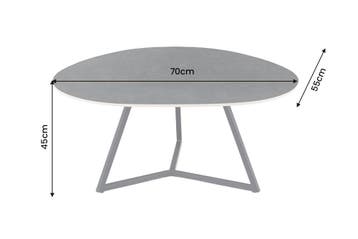 Salontafel MARVELOUS 70cm keramiek grijs, Ophalen of Verzenden, Nieuw