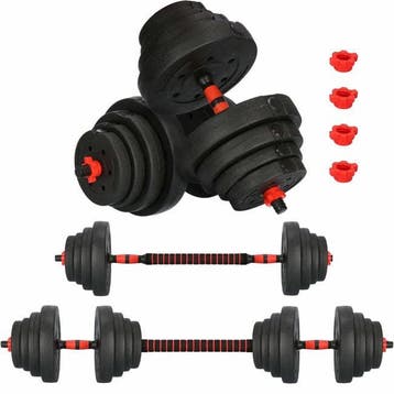 Dumbbell Set 40 kg | Composiet Zwart | Nieuw | Scherpe Prijs, Overige materialen, Overige typen, Ophalen of Verzenden, Armen
