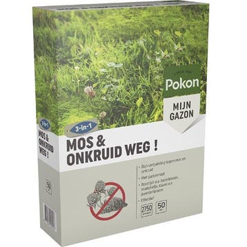 Onkruid en mos verwijderaar gazon | Pokon | 50 m², Verzenden, Nieuw