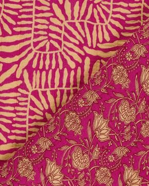 Mousseline Gewatteerd Abstract Oranje/Fuchsia, Hobby en Vrije tijd, Nieuw
