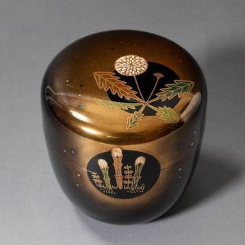 Lakwerk Natsume Theekistje met Lentegras Maki-e - Hout, Lak