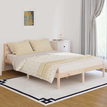 vidaXL Bedframe massief grenenhout 140x200 cm, Bruin, Verzenden, 140 cm, 200 cm