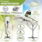 Zweefparasol - Tuinparasol - Parasol 235x235 cm - Met voet -, Tuin en Terras, Parasols, Verzenden, Zo goed als nieuw