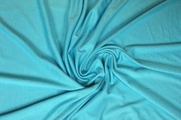 Viscose tricot – Aqua blauw, Overige materialen, Blauw, 120 cm of meer, Ophalen of Verzenden