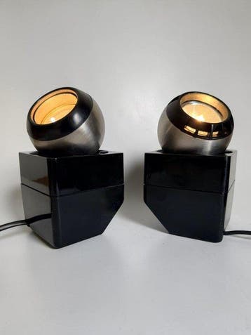 1970s Vintage Eyeball lamps - Osram - Bureaulamp -
