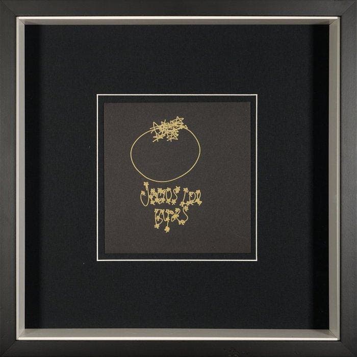 James Lee Byars - Original Zeichnung in Gold, Antiek en Kunst, Kunst | Designobjecten