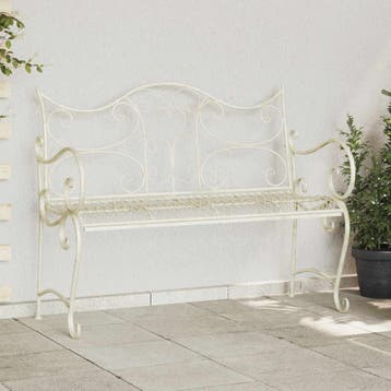 vidaXL Tuinbank 2-Aantal zitplaatsen 114 x 56,5 x 90 cm, Verzenden, Nieuw, Metaal