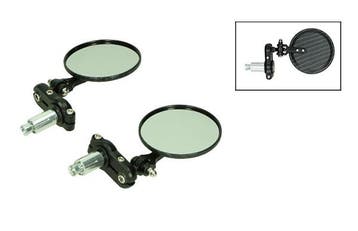 Spiegel Set -Carbon Stuurbevestiging - Bar End CNC, Nieuw