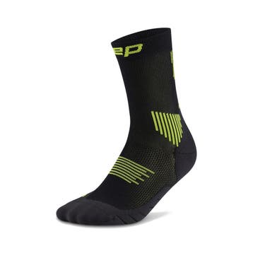 CEP Run Mid-Cut Compressie Sokken  Zwart/Groen - Heren(39-42, Verzenden, Nieuw, Kleding