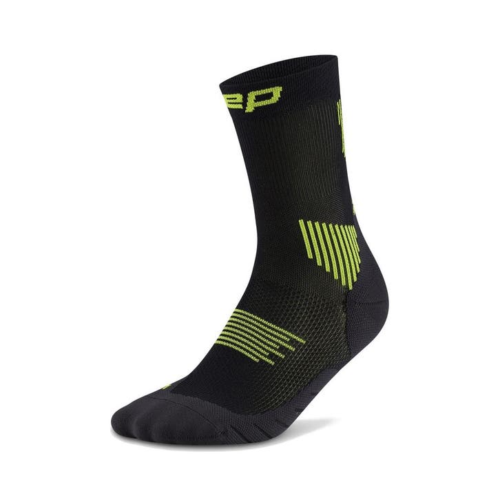 CEP Run Mid-Cut Compressie Sokken  Zwart/Groen - Heren(39-42, Sport en Fitness, Bergsport en Wandelen, Kleding, Nieuw, Verzenden