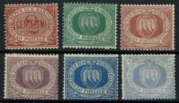 San Marino 1894 - Cijfer of wapen, vierde serie type. De, Gestempeld