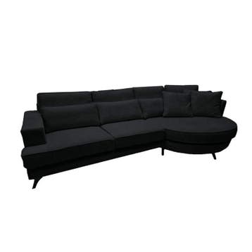 Loungebank Clinge - loungebanken - Zwart, Nieuw, 150 cm of meer, Stof, 300 cm of meer