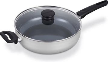 Brabantia INDU+ Hapjespan met Deksel Ø 28cm Grijs — Zeer, Nieuw