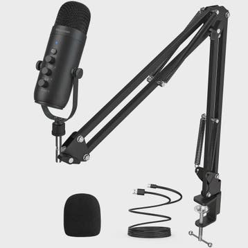 Professionele USB Condensator Microfoon Set met Boom Arm - I, Verzenden, Nieuw