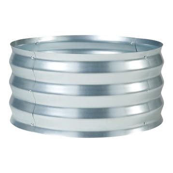 Plantenbak Andrano ronde bloembak Ø61x30,5 cm zilverkleurig, Verzenden