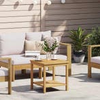 vidaXL Bijzettafel Olie naturel 45 x 45 x 45 cm Massief, Minder dan 50 cm, Verzenden, Nieuw, Minder dan 50 cm